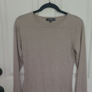 Massimo Dutti Women's Tan Long Sleeve Top